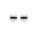 Aretes de Círculo Pulidos Plateados