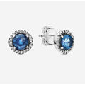 Aretes de Corazón Azul Brillante