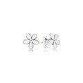 Aretes de Flor Margarita Plata Esterlina