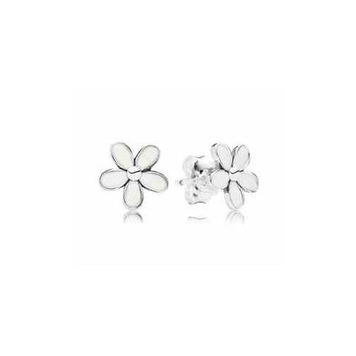 Aretes de Flor Margarita Plata Esterlina