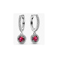 Aretes de Plata con Borla de Circonita Rosa