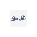 Aretes de Golondrinas con tipo Zafiros Azules