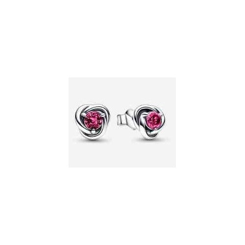 Aretes "Nudo de Amor" con Circonia Rosa