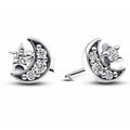 Aretes de Luna y Estrella Brillantes
