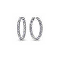 Aretes de aro con circonitas brillantes