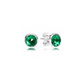 Aretes Plata con Piedra tipo Esmeralda