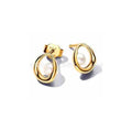 Aretes de baño de Oro con Perla