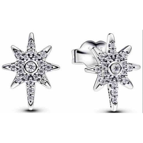Aretes Estrella Brillante con Circonias