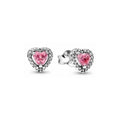 Aretes Corazón Rosa Centelleante