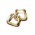 Aretes cuadrados dorados