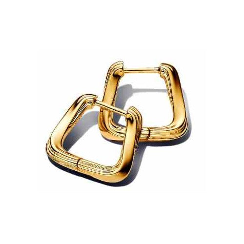 Aretes cuadrados dorados