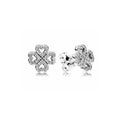 Aretes Trébol de Corazones Brillantes