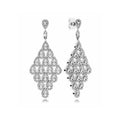 Aretes de araña de tipo diamantes deslumbrantes