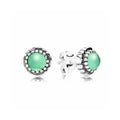 Aretes de Plata con Gema tipo Turquesa