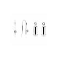 Set de 4 aretes plateados con circonita