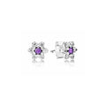 Aretes Flor Morada y Circones