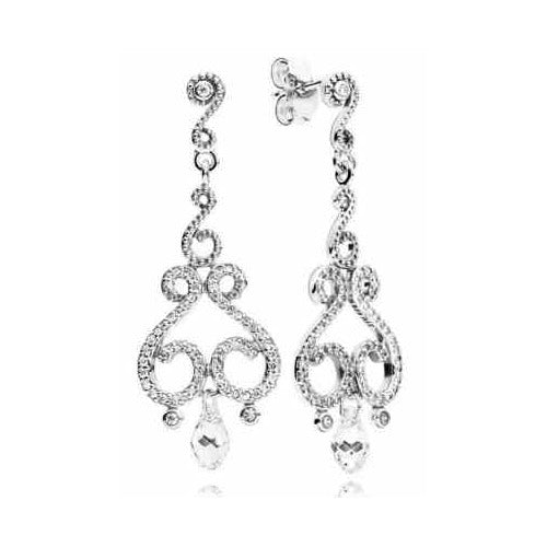 Aretes Colgantes con Destellos de Cristal