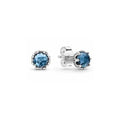 Aretes Botón Azul Vibrante