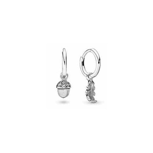 Aretes "Acorn & Feather"