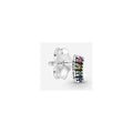 Arcoíris Brillante: Arete Individual de Plata Esterlina