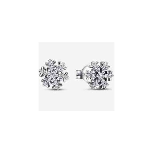 Pendientes de Copo de Nieve Brillantes