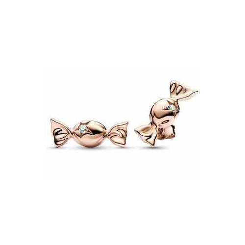 Aretes de caramelo en baño de oro rosa
