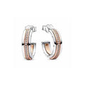 Aretes Huggies Doble Diseño y Circonitas