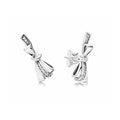 Aretes de Lazo Brillantes en Plata