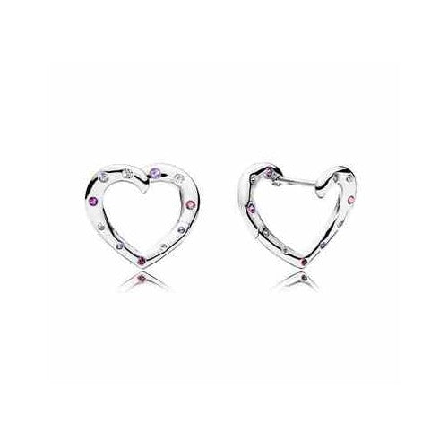 Aritos de Corazón con Cristales