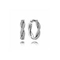 Aretes de plata trenzada con circonitas