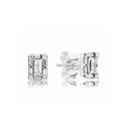 Aretes Elegantes Rectangulares con Cristales