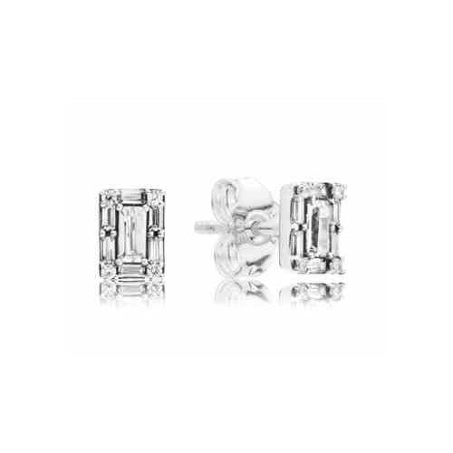 Aretes Elegantes Rectangulares con Cristales