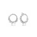 Aretes de aro con tipo diamantes