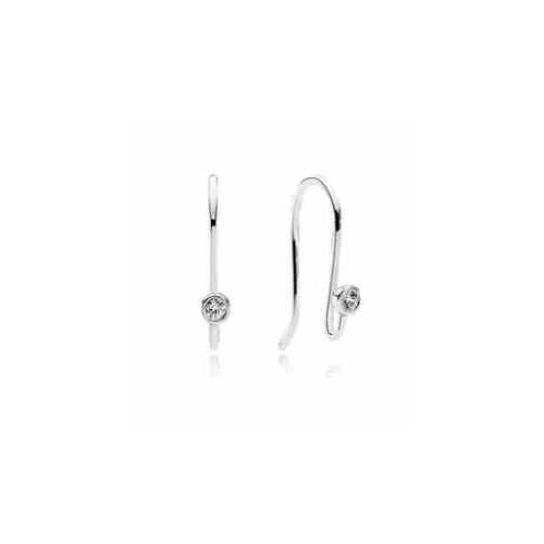 Aretes de plata con circonita brillante