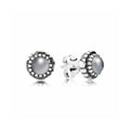 Aretes Clásicos con tipo Perla y Detalles en Plata