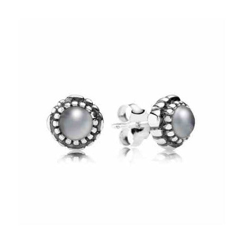 Aretes Clásicos con tipo Perla y Detalles en Plata