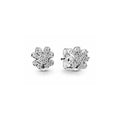 Aretes Trébol Brillantes Plata Esterlina