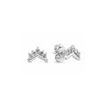 Aretes Corona Brillante Plata 925