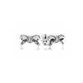 Aretes de Moño Brillante en Plata Esterlina