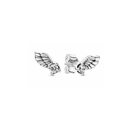 Aretes de alas de ángel con circonitas