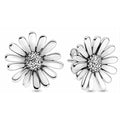 Aretes Margarita Brillantes Plata 925