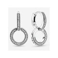 Aretes Doble Aro con Circonitas