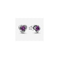 Aretes Nudo de Amor Morado
