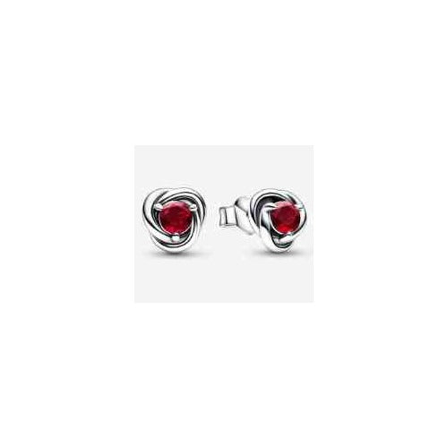 Aritos de amor con piedra roja