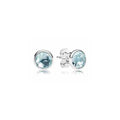 Aretes de Plata con Piedra Azul Cielo