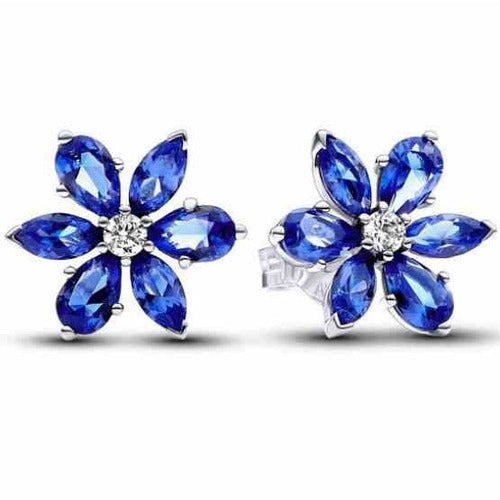 Aretes Flor de tipo Zafiro