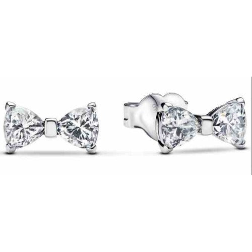 Aretes de Moño con Cristales Brillantes