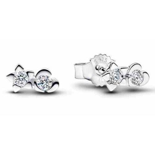 Aretes Flor de Cristal Brillante