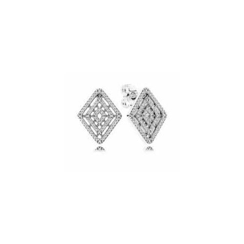 Aretes Rombos Filigrana Plata