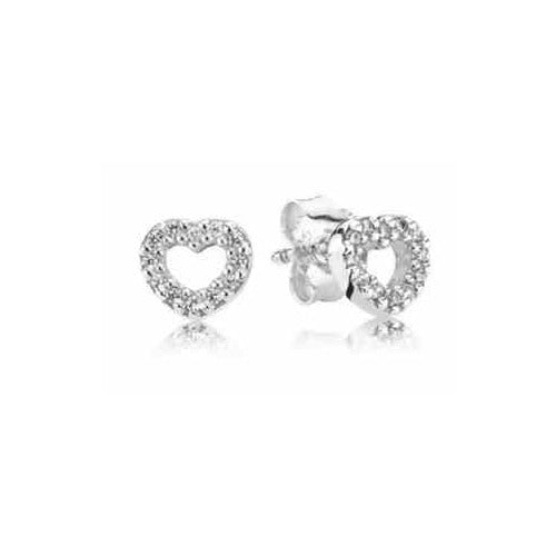 Aretes Corazón Brillante con Circonias